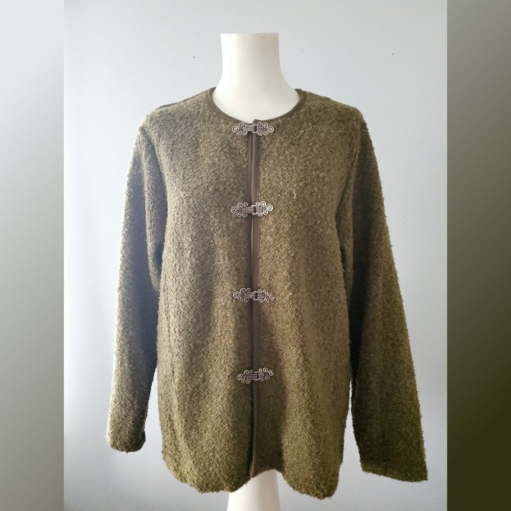Cathy Daniel's Boucle Olive Green Vintage Jacket